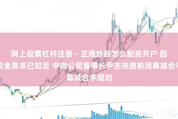 网上股票杠杆注册 - 正规炒股怎么配资开户 因税务资金需求已知足 中微公司董事长尹志尧提前闭幕减合手规划